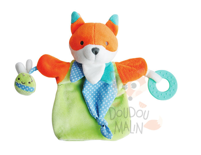  magic handpuppet fox orange green blue 
